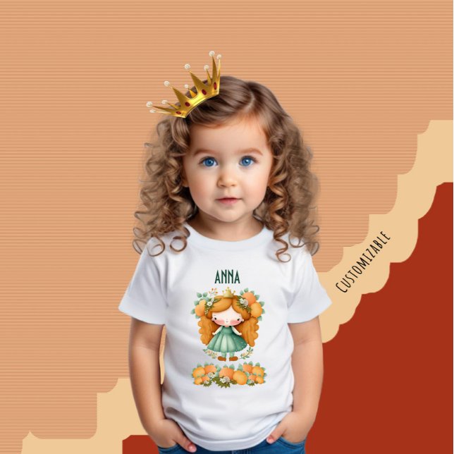 T-shirt Pour Bébé Princesse aux oranges et aux fleurs (Créateur téléchargé)