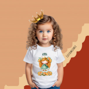 T-shirt Pour Bébé Princesse avec des oranges et des fleurs