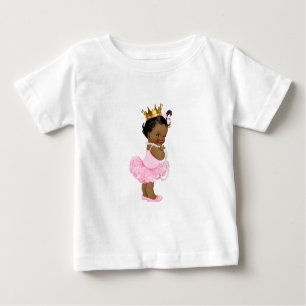 T-shirt Pour Bébé Princesse Ballerina Tutu Pearls Ethnic Baby Girl