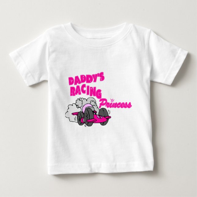 T-shirt Pour Bébé Princesse de course de papa (Devant)