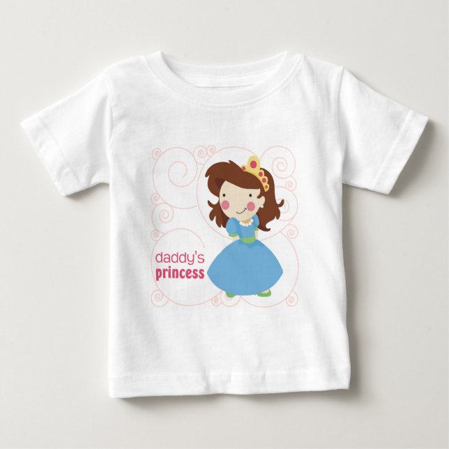 T-shirt Pour Bébé Princesse de papa (Devant)