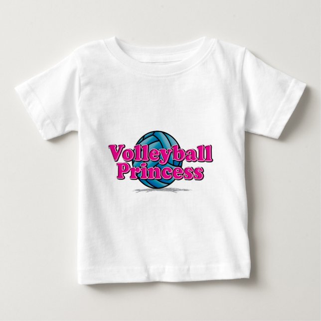 T-shirt Pour Bébé Princesse de volley-ball (Devant)