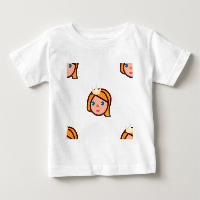 T-shirt Pour Bébé princesse emoji (Devant)