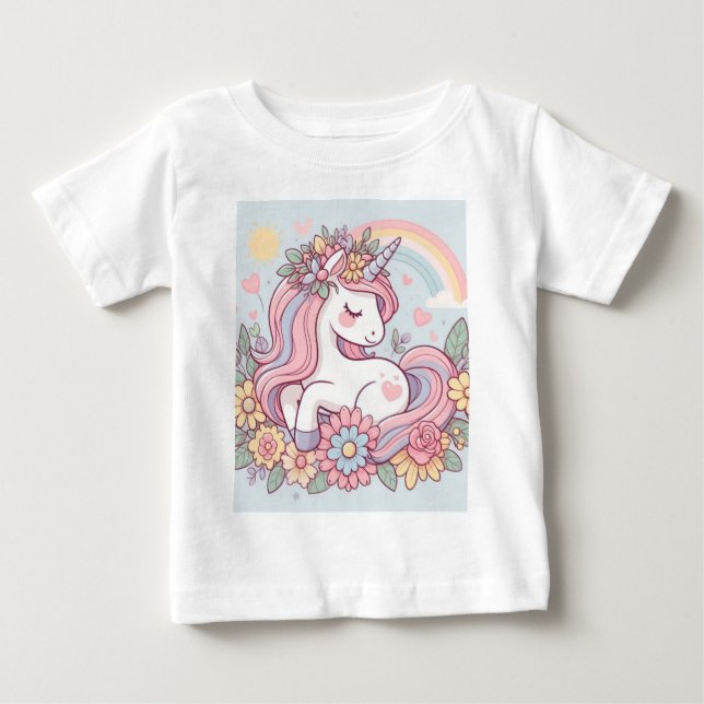 T-shirt Pour Bébé Princesse Fleur (Devant)