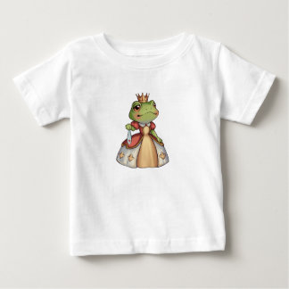 T-shirt Pour Bébé Princesse grenouille avec une couronne et une robe