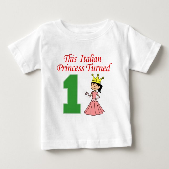 T-shirt Pour Bébé Princesse Italienne Tournée Une (Devant)