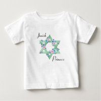 Princesse juive étoile de David avec fleurs pastel