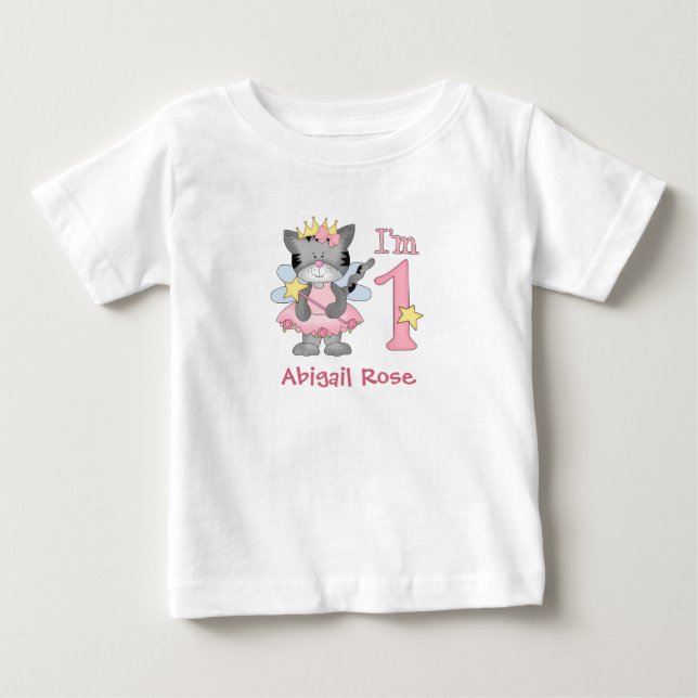 T-shirt Pour Bébé Princesse Kitty 1er Anniversaire T-shirt bébé (Devant)