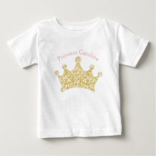 T-shirt Pour Bébé Princesse Parties scintillant rose et or