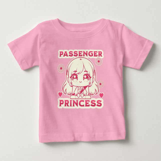 T-shirt Pour Bébé Princesse passagère  (Devant)