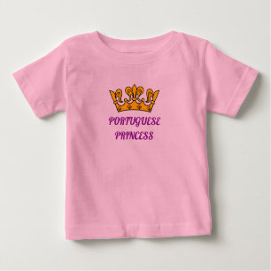 T-shirt Pour Bébé Princesse Portugaise ou Chemise du Prince Toddler