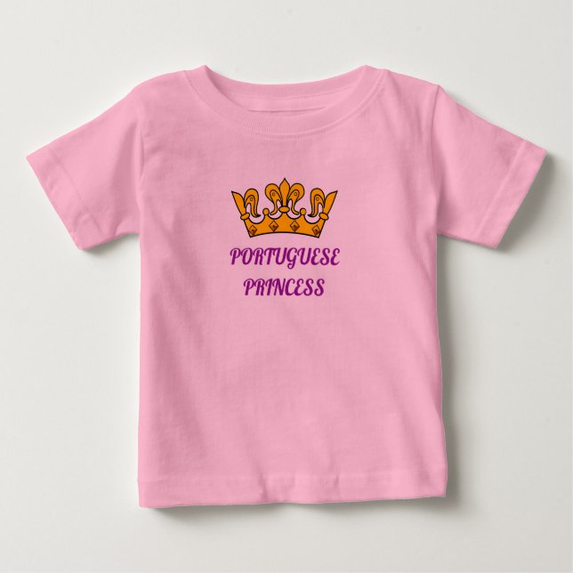 T-shirt Pour Bébé Princesse Portugaise ou Chemise du Prince Toddler (Devant)