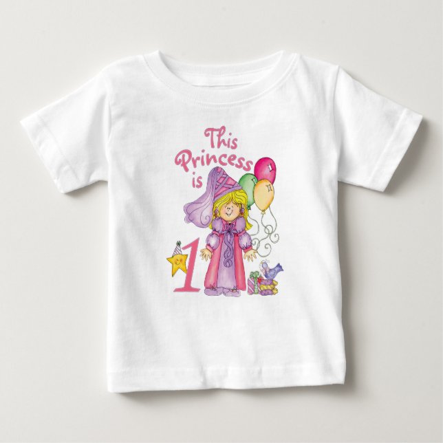 T-shirt Pour Bébé Princesse Premier anniversaire (Devant)