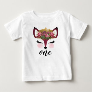 T-shirt Pour Bébé Princesse Renard Blush & Gold