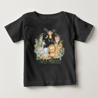 T-shirt Pour Bébé Princesse Sauvage - Animaux de la Jungle