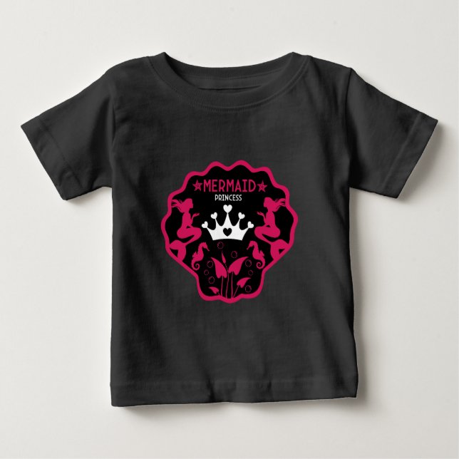 T-shirt Pour Bébé  Princesse Sirène Fille (Devant)