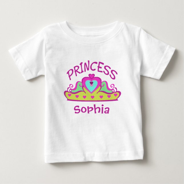 T-shirt Pour Bébé Princesse, Sophia (Devant)
