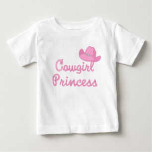 T-shirt Pour Bébé Princesse Text With Hat de cow-girl