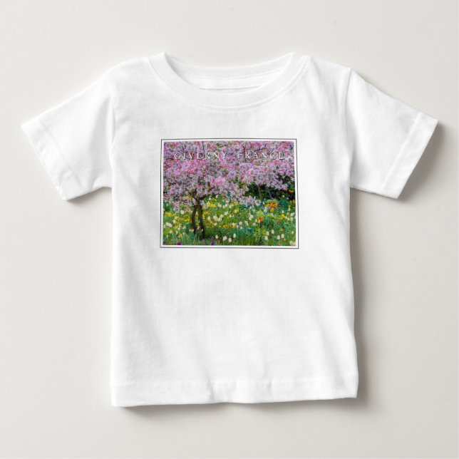 T-shirt Pour Bébé Printemps dans le jardin de Claude Monet (Devant)