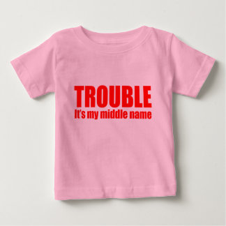 T-shirt Pour Bébé Problème - C'est mon deuxième nom (rouge)