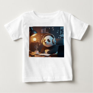 T-shirt Pour Bébé Producteur de musique Cozy Lo-Fi Panda