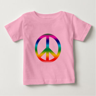T-shirt Pour Bébé Produits de signe de paix d'arc-en-ciel