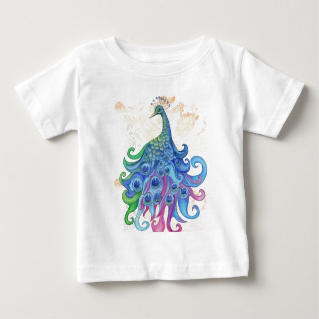 T-shirt Pour Bébé Produits Peacock pacifiques (Devant)
