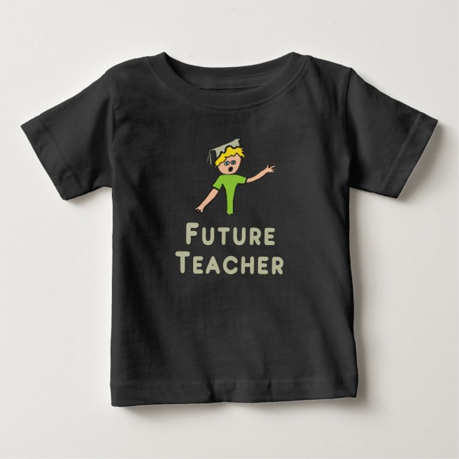 T-shirt Pour Bébé Professeur futur (Devant)