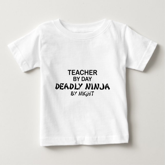 T-shirt Pour Bébé Professeur Ninja mortel par nuit (Devant)