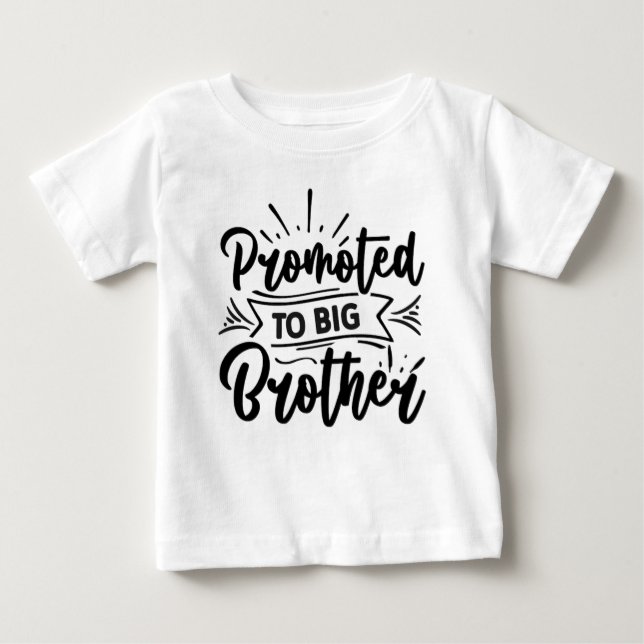 T-shirt Pour Bébé Promu à Big Brother Pregnancy Faire-part (Devant)