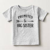 T-shirt Pour Bébé Promu à Big Sister New Baby Faire-part (Devant)