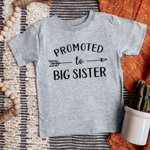 T-shirt Pour Bébé Promu à Big Sister New Baby Faire-part