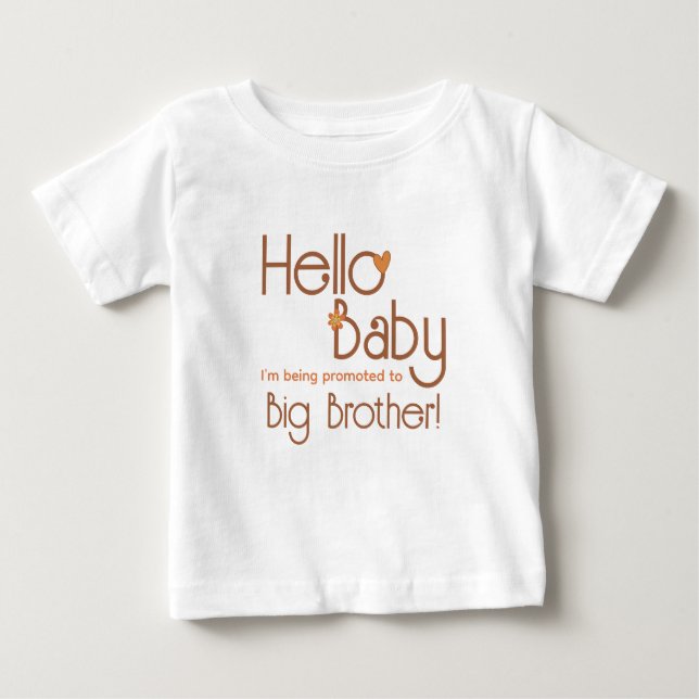 T-shirt Pour Bébé Promu dans Big Brother Hello Baby Rétro (Devant)