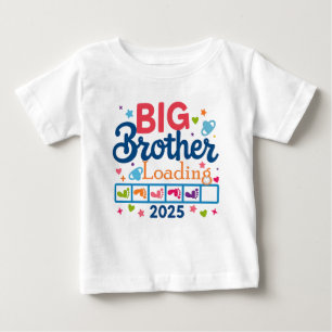 T-shirt Pour Bébé Promu dans Grand Frère Tout-Petit - Garçons Dinosa