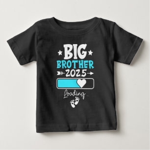 T-shirt Pour Bébé Promu dans Grand Frère Tout-Petit - Garçons Dinosa