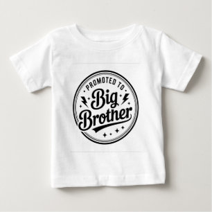 T-shirt Pour Bébé Promu dans Grand Frère Tout-Petit - Garçons Dinosa