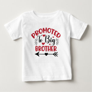 T-shirt Pour Bébé Promu en Grand Frère Tout-Petit - Garçons Dinosaur