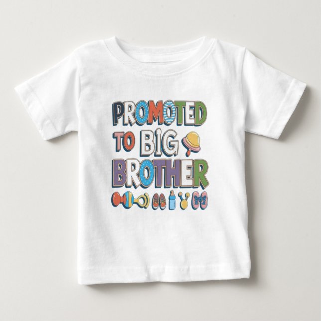 T-shirt Pour Bébé promu grand frère (Devant)