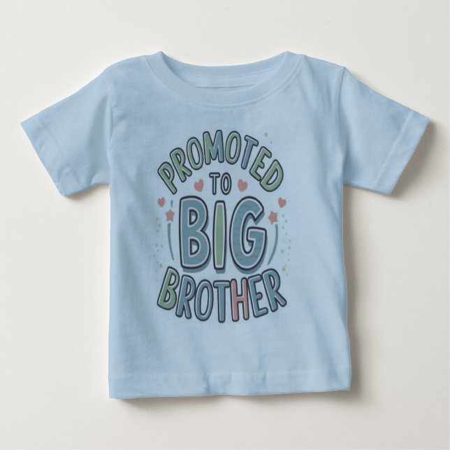 T-shirt Pour Bébé Promu grand frère (Devant)