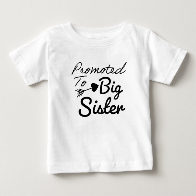T-shirt Pour Bébé Promue à Big Sister , la grossesse révèle  (Devant)