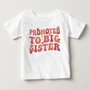 T-shirt Pour Bébé Promue grande sœur groovy automne