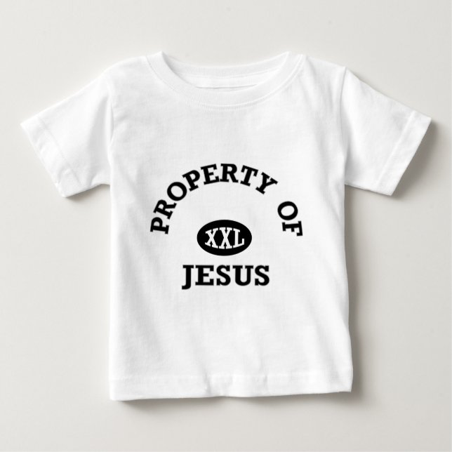 T-shirt Pour Bébé Propriété de Jésus vêtements chrétiens cadeaux (Devant)