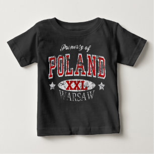 T-shirt Pour Bébé Propriété de la Pologne Varsovie