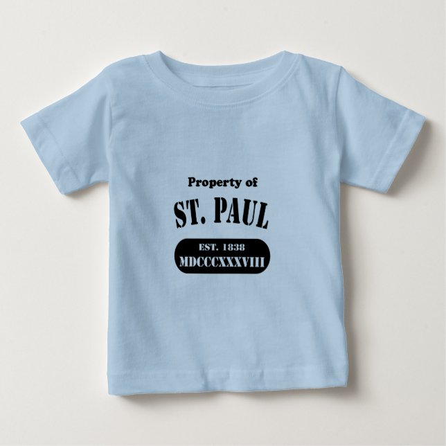 T-shirt Pour Bébé Propriété de Saint Paul (Devant)