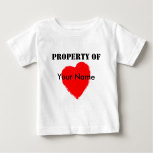 T-shirt Pour Bébé Propriété de Valentine de