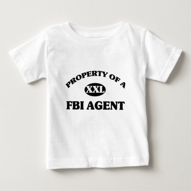 T-shirt Pour Bébé Propriété d'un AGENT DU FBI (Devant)