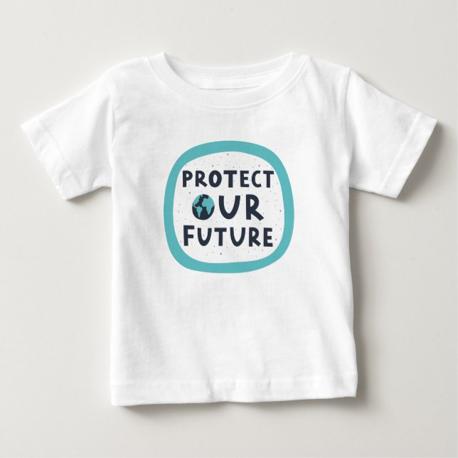 T-shirt Pour Bébé Protéger notre avenir (Devant)