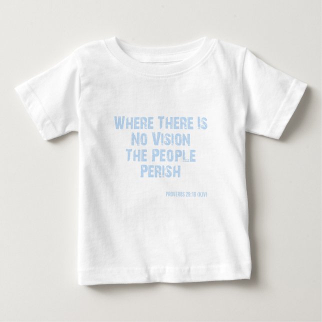 T-shirt Pour Bébé Proverbes 29:18 Bible Verse Citation du KJV (Devant)