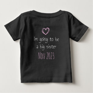 T-shirt Pour Bébé psst I have a secret, big sister customizable