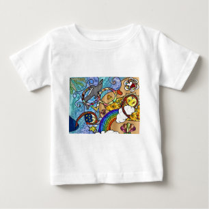 T-shirt Pour Bébé Psychédélique des années 60 rétro à la plage Vêtem